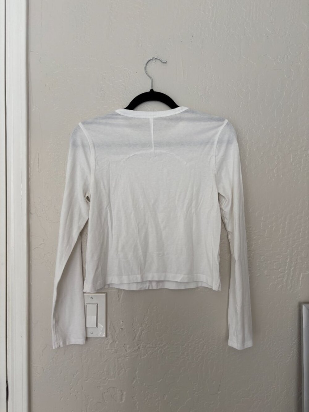 White Lululemon Classic-Fit Cotton-Blend Long Sleeve Shirt Size Small - Picture 6 of 6